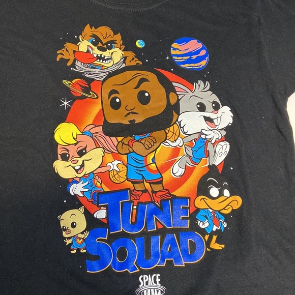 Space Jam Tune Squad Lebron James Looney Tunes Funko Pop Short Sleeve T-Shirt XS - Picture 2 of 6